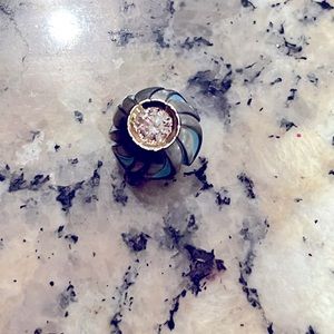 Galatea Pearl, Turquoise Diamond Tahitian Pearl Charm